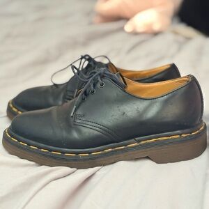 Dr. Martens Black Leather Women's Loafers Vintage Made in England